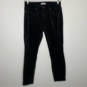 Loft Made and Loved Black Velvet Curvy Skinny Pants